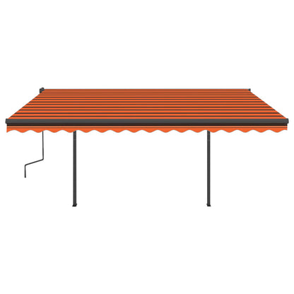Tenda Automatica con Sensore Vento e LED 4x3,5m Arancio Marrone
