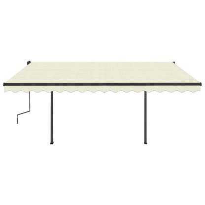 Tenda Automatica con Sensore Vento e LED 4,5x3,5 m Crema