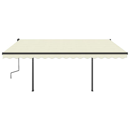 Tenda Automatica con Sensore Vento e LED 5x3,5 m Crema