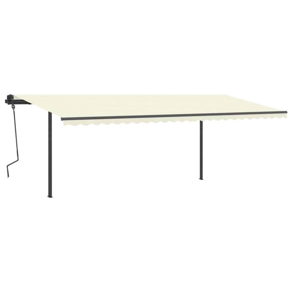 Tenda da Sole Automatica con Sensore Vento e LED 6x3,5 m Crema