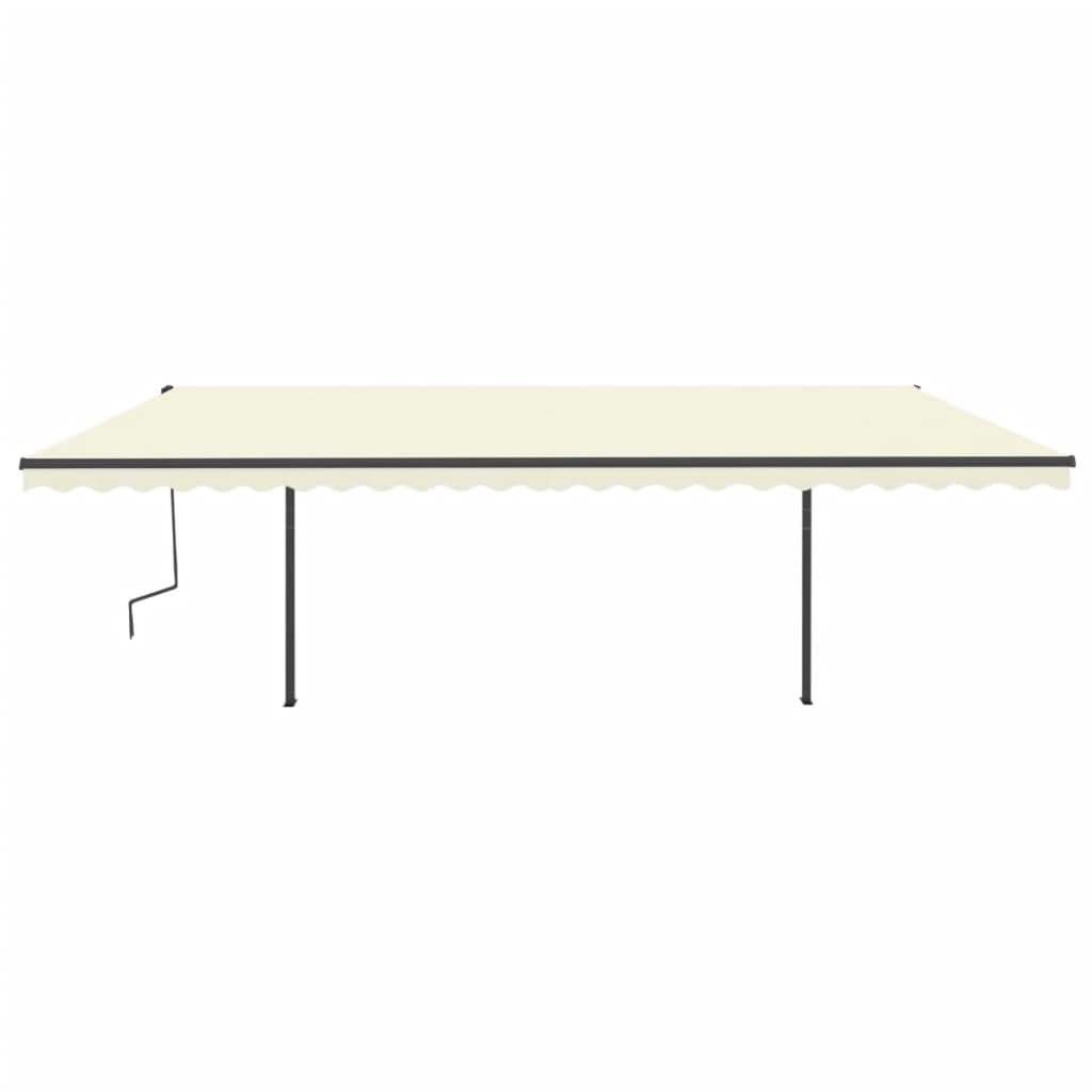 Tenda da Sole Automatica con Sensore Vento e LED 6x3,5 m Crema