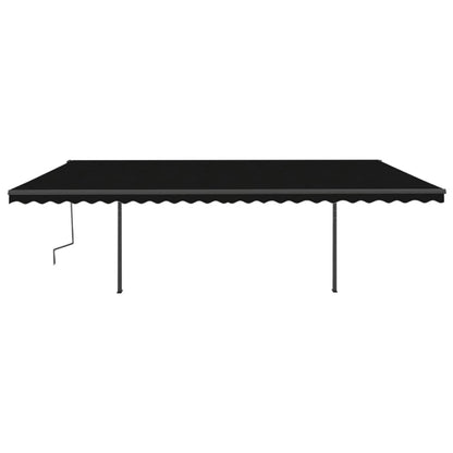 Tenda da Sole Automatica Sensore Vento e LED 6x3,5 m Antracite