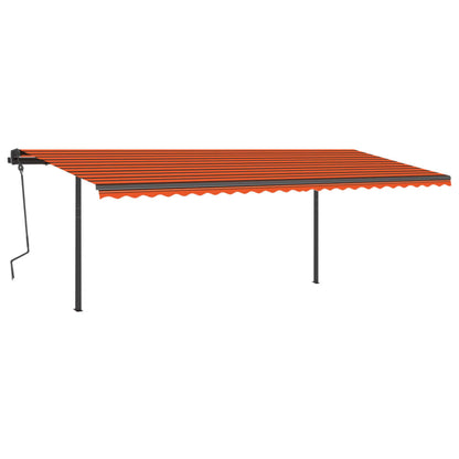 Tenda Automatica Sensore Vento e LED 6x3,5 m Arancio e Marrone