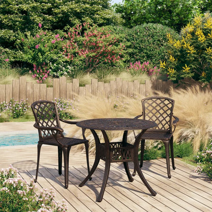 Set da Bistrot 3 pz in Alluminio Pressofuso Bronzo