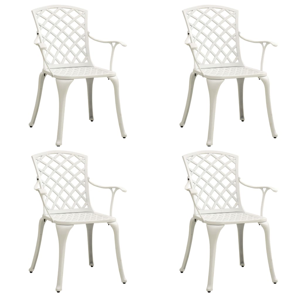 Set da Bistrot 5 pz in Alluminio Pressofuso Bianco