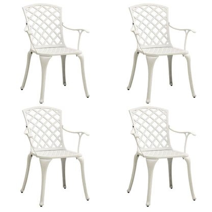 Set da Bistrot 5 pz in Alluminio Pressofuso Bianco