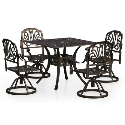 Set da Bistrot 5 pz in Alluminio Pressofuso Bronzo