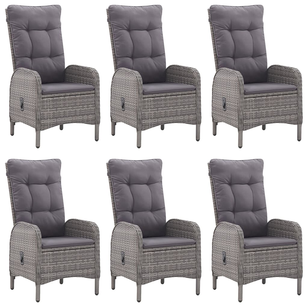 Set da Pranzo da Giardino 7 pz Grigio