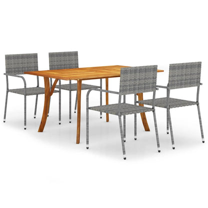 Set Mobili da Pranzo per Giardino 5 pz Antracite