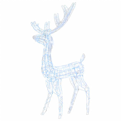 Decorazione Natalizia Acrilico Renna 140LED 120cm Bianco Freddo