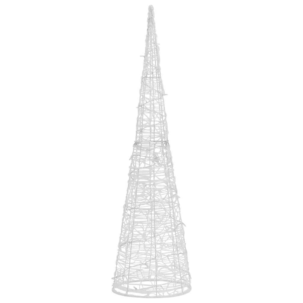 Piramide Decorativa Cono Luce LED Acrilico Bianco Freddo 120 cm