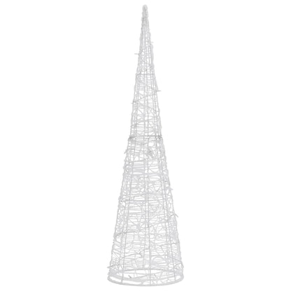 Piramide Decorativa Cono di Luce LED Acrilico Blu 120 cm