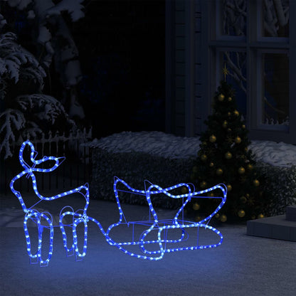 Renne e Slitta Decorazione Natalizia per Esterni 252 LED