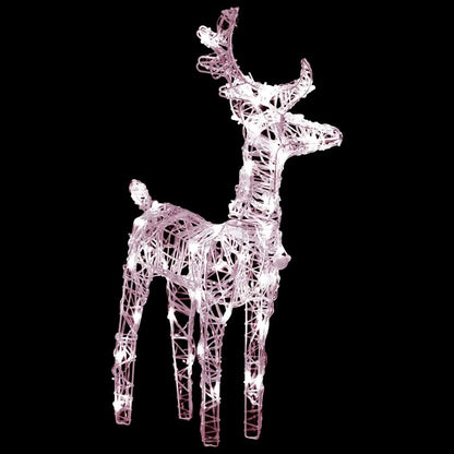 Decorazione Natalizia Renne e Slitta 160 LED 130 cm in Acrilico