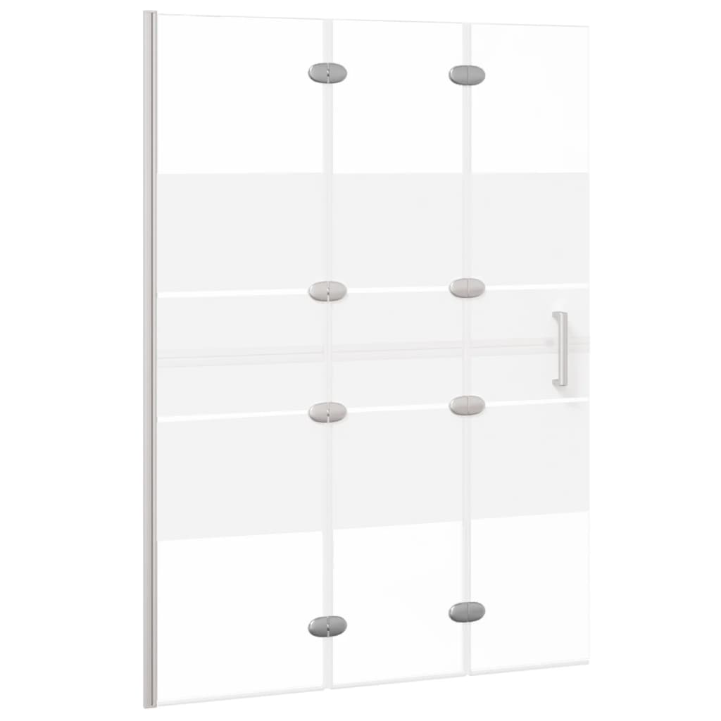 Pannello Doccia Pieghevole in ESG 100x140 cm Bianco