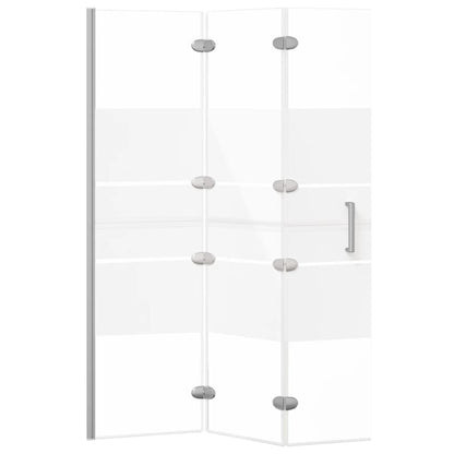 Pannello Doccia Pieghevole in ESG 100x140 cm Bianco