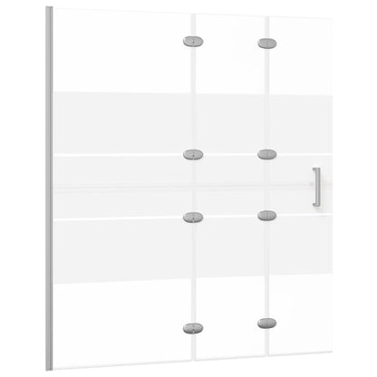 Pannello Doccia Pieghevole in ESG 120x140 cm Bianco