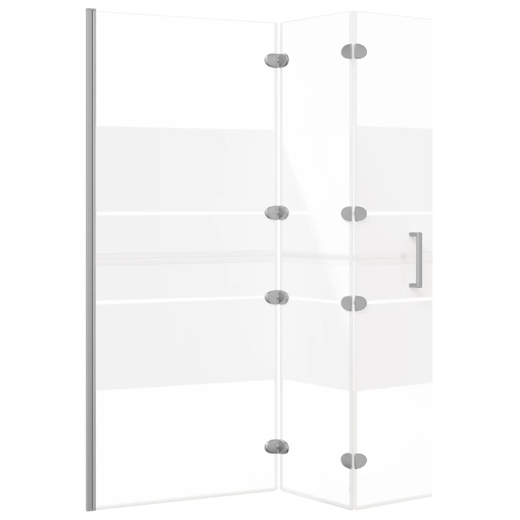 Pannello Doccia Pieghevole in ESG 120x140 cm Bianco
