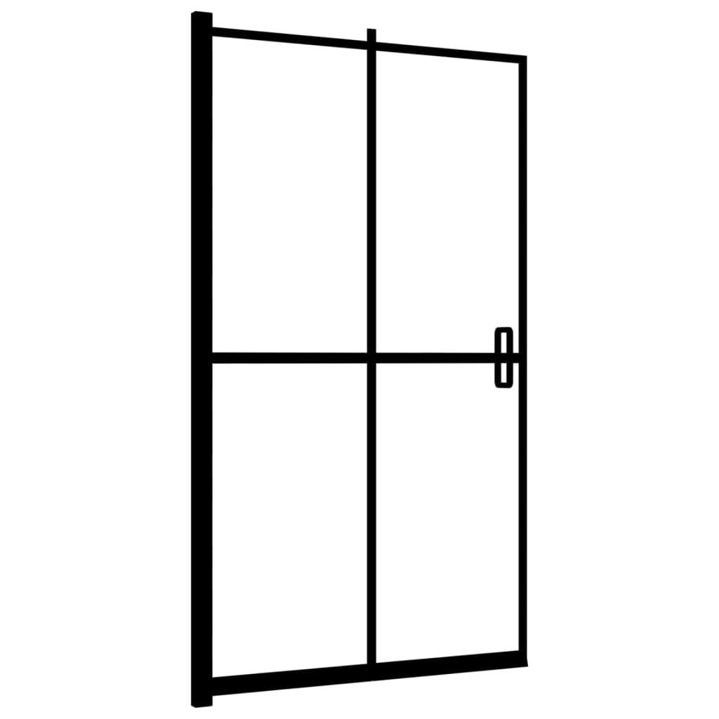 Box Doccia Pieghevole in ESG 80x140 cm Nero