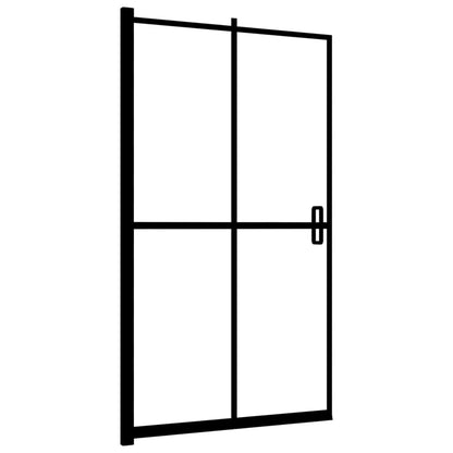 Pannello Doccia Pieghevole in ESG 100x140 cm Nero