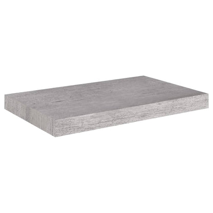 Scaffale a Parete Grigio Cemento 50x23x3,8 cm in MDF