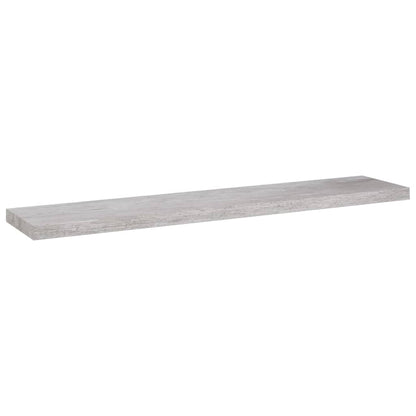 Scaffali a Parete 2 pz Grigio Cemento 120x23,5x3,8 cm in MDF