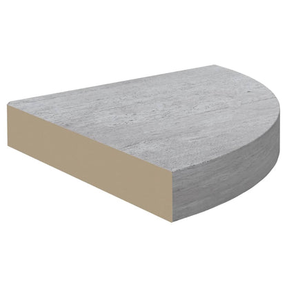 Mensola Angolare Grigio Cemento 25x25x3,8 cm in MDF