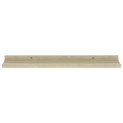 Mensole da Parete 2 pz Rovere Sonoma 60x9x3 cm