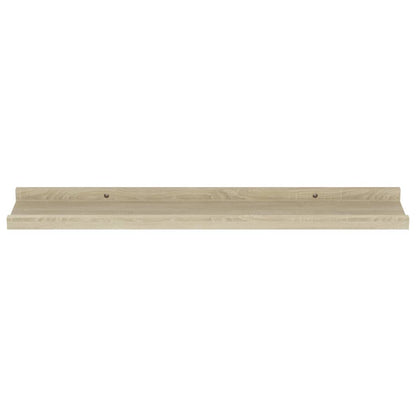 Mensole da Parete 4 pz Rovere Sonoma 60x9x3 cm