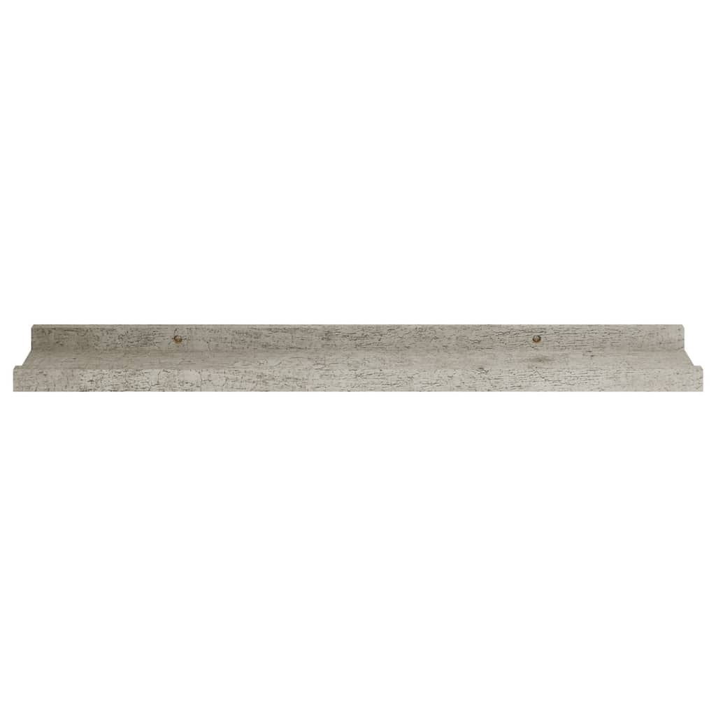 Mensole da Parete 2 pz Grigio Cemento 60x9x3 cm