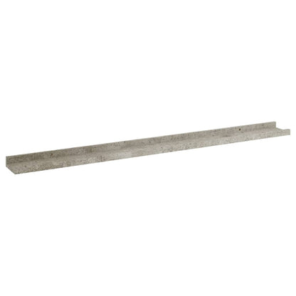 Mensole da Parete 2 pz Grigio Cemento 100x9x3 cm