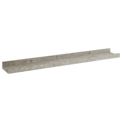 Mensole da Parete 4 pz Grigio Cemento 60x9x3 cm