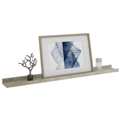 Mensole da Parete 4 pz Grigio Cemento 80x9x3 cm