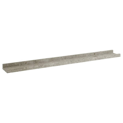 Mensole da Parete 4 pz Grigio Cemento 80x9x3 cm