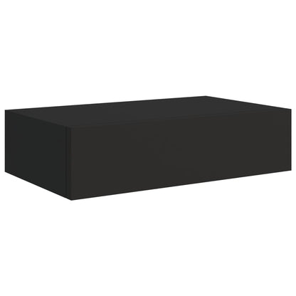 Scaffali con Cassetti da Parete 2 pz Neri 40x23,5x10 cm MDF