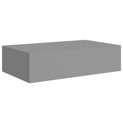 Scaffali con Cassetti da Parete 2 pz Grigi 40x23,5x10 cm MDF
