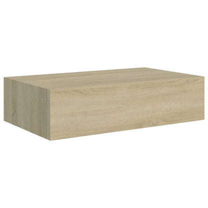 Scaffali con Cassetti da Parete 2 pz Rovere 40x23,5x10 cm MDF