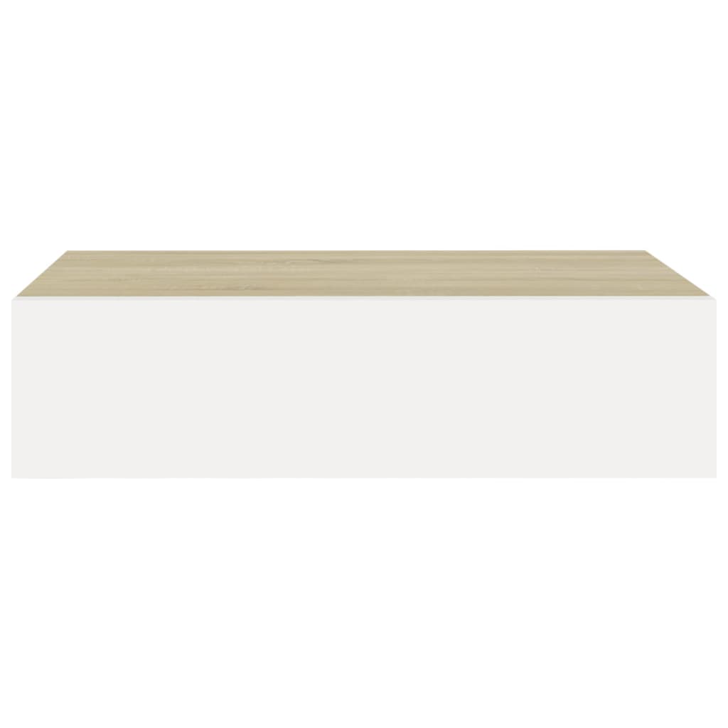Scaffale con Cassetti Rovere e Bianco 40x23,5x10 cm in MDF