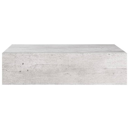 Scaffale con Cassetti da Parete Grigio Cemento 40x23,5x10cm MDF