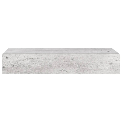 Scaffale con Cassetti da Parete Grigio Cemento 60x23,5x10cm MDF