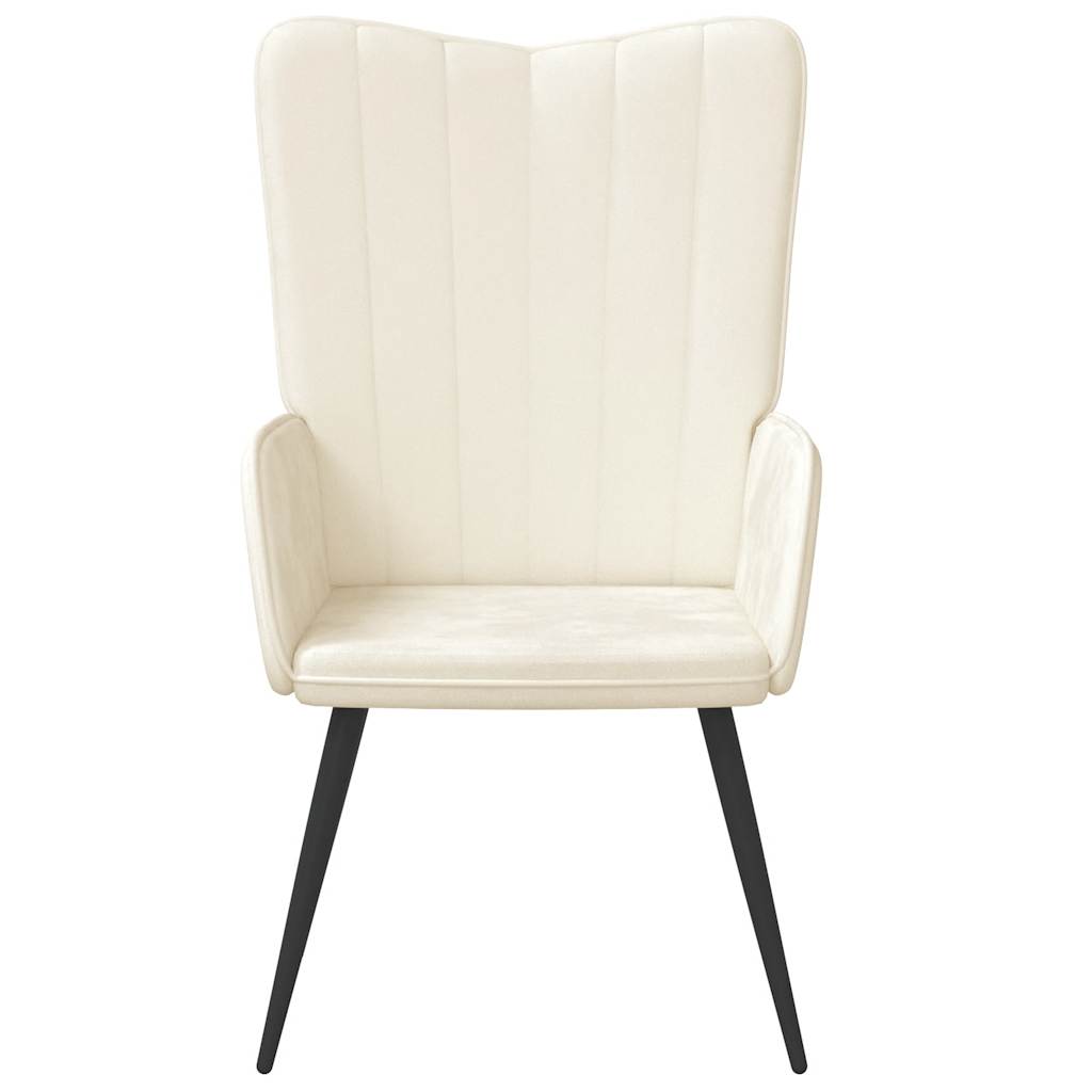 Sedia Relax Bianco Crema in Velluto