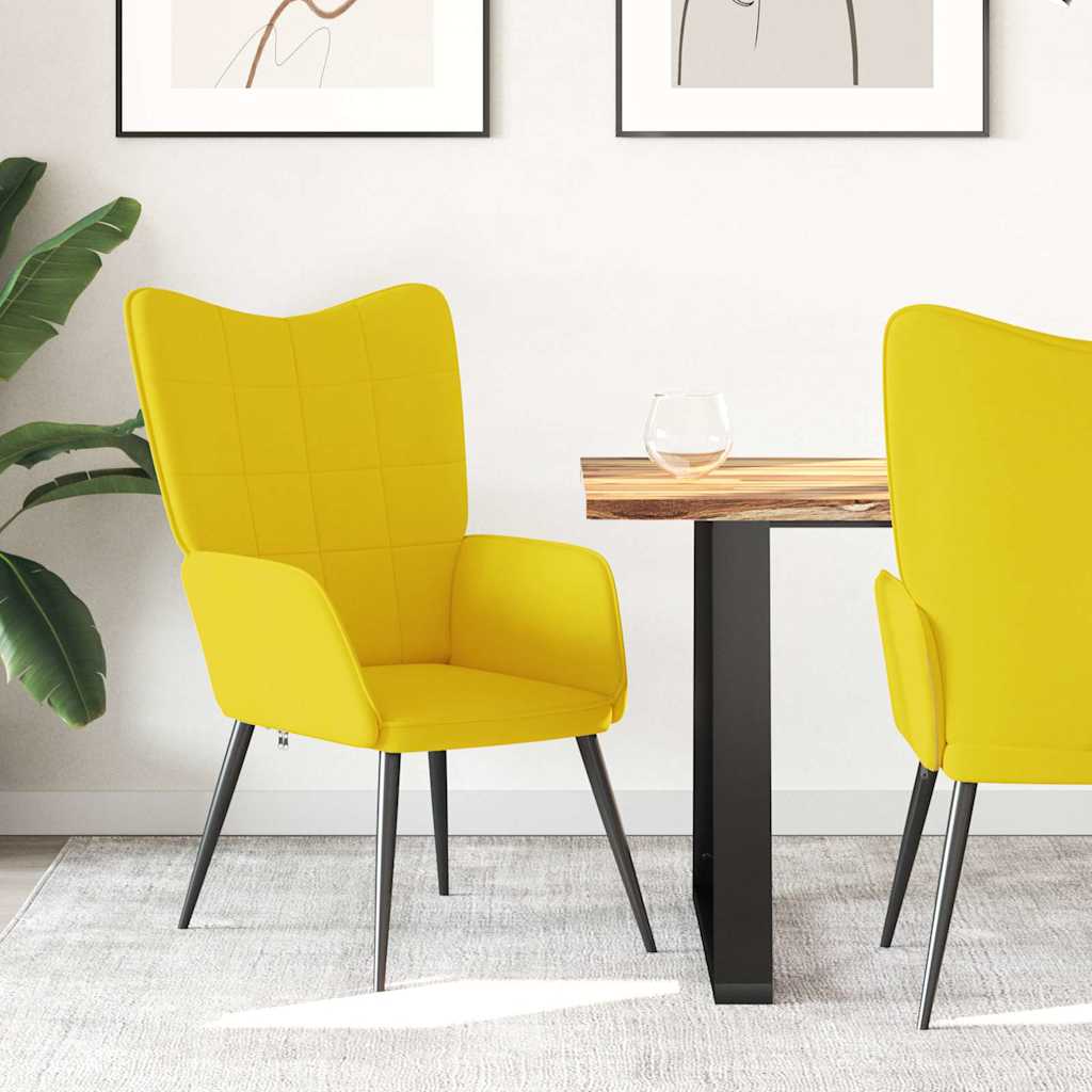 Sedia Relax Giallo Senape in Tessuto