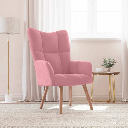 Sedia Relax Rosa in Velluto