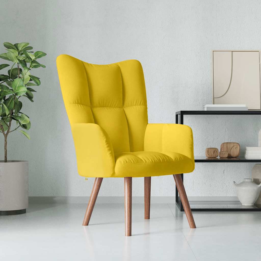Sedia Relax Giallo Senape in Velluto
