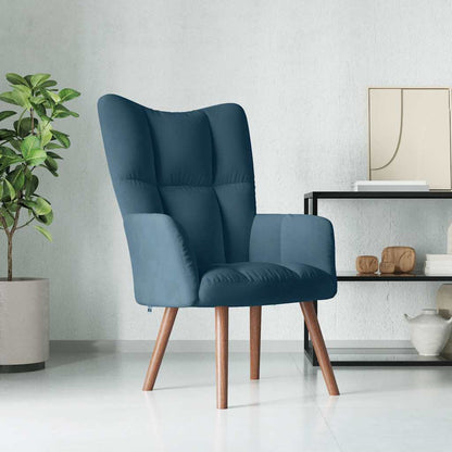 Sedia Relax Blu in Velluto