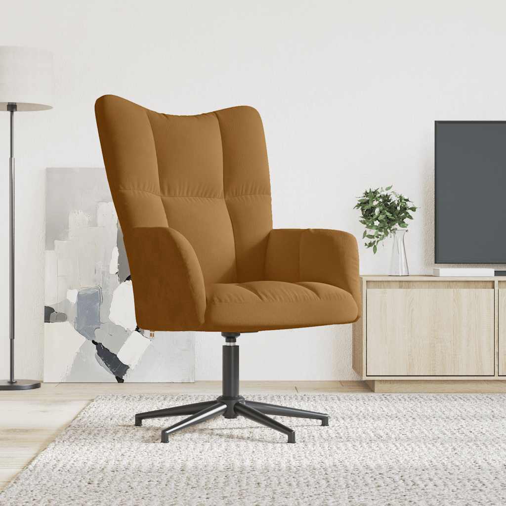 Sedia Relax Marrone in Velluto