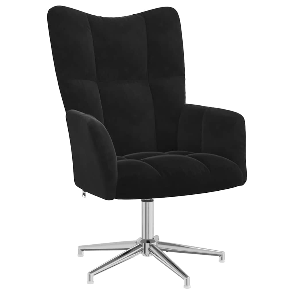Sedia Relax Nera in Velluto