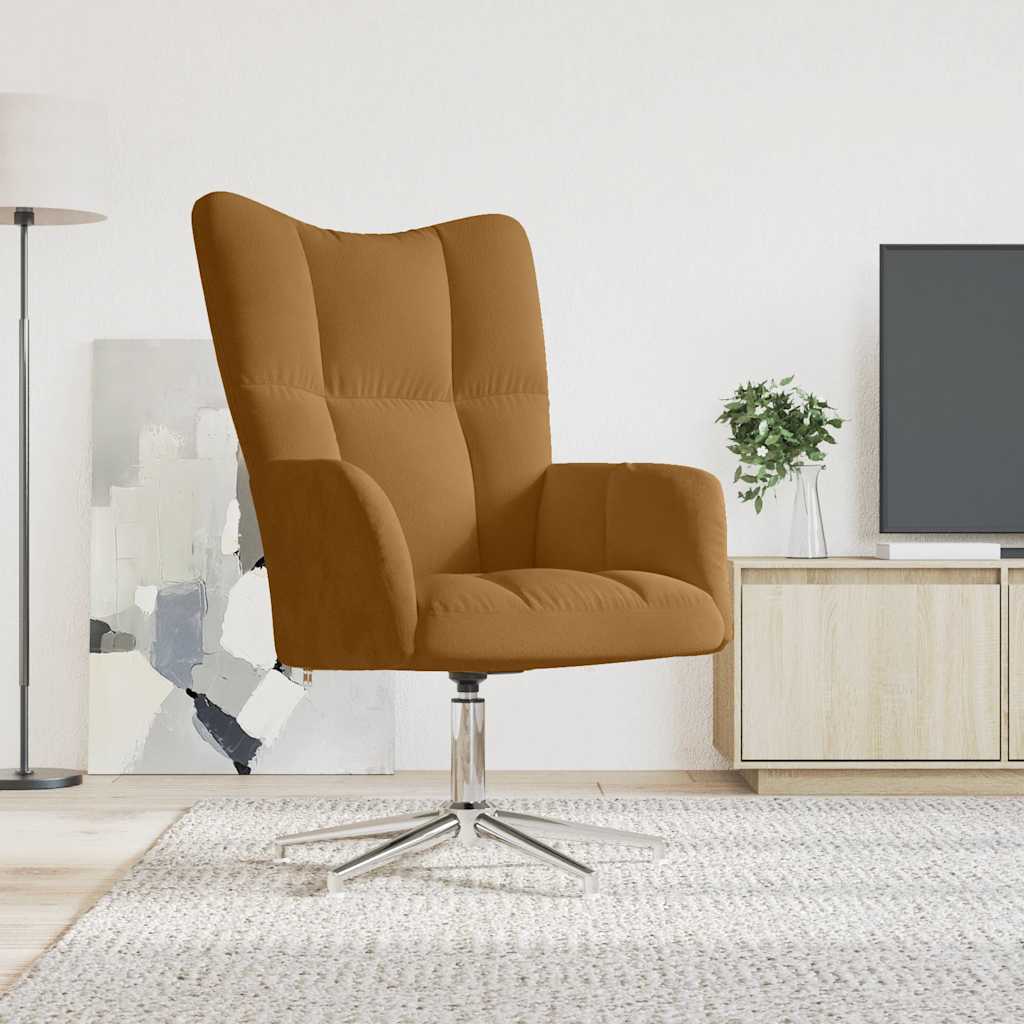 Sedia Relax Marrone in Velluto