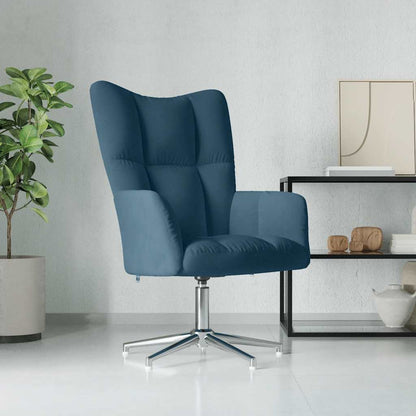 Sedia Relax Blu in Velluto