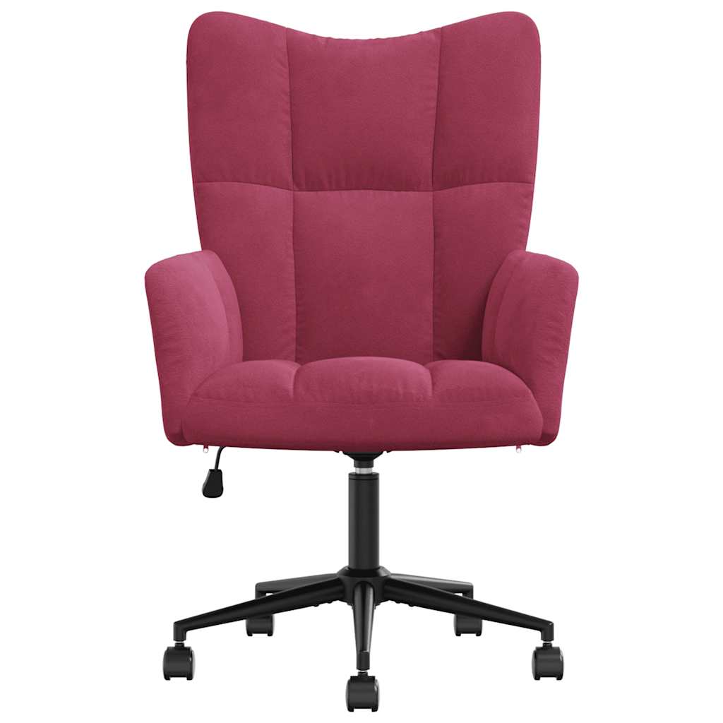 Sedia Relax Rosso Vino in Velluto